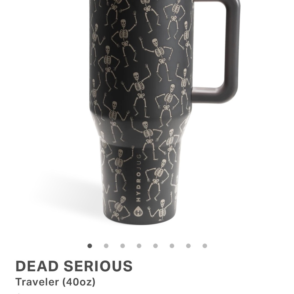 HydroJug Dead Serious Traveler Mug - Black and White